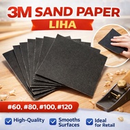 3M Sanding Paper Sheets Liha Abrasive Sandpaper for Woodworking ( 60, 80, 100, 120