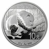 KOIN SILVER 30 GRAM - CHINA PANDA 10 YUAN 2016 0.999
