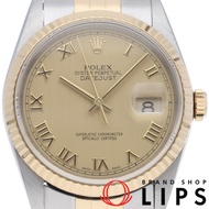 นาฬิกาข้อมือผู้ชาย Rolex Datejust รุ่น 16233(T) K18YG/SS สีแชมเปญ ขัดเงา ปี 1996 สภาพดีเยี่ยม [มือสอ