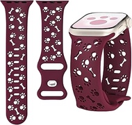 Kompatibel mit Apple Watch 46mm 45mm 44mm 42mm 41mm 40mm 38mm 49mm, Weiches Silikon iWatch Armband f