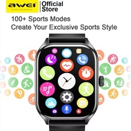 Awei H21 Smartwatch Original 2.01inch Full Touch Screen 100+ Sports Watch with Wireless Charging