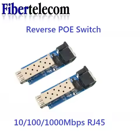 Mini RPOE 1.25G Media Converter Slot SFP Transceiver Module 5V -24cDC input 1 SFP Slot 1 RJ45 Ethern