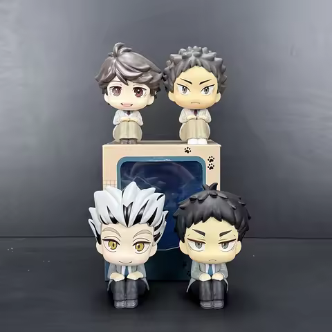 10cm Anime Haikyuu!! Oikawa Tooru Iwaizumi Hajime Akaashi Keiji Kotaro Bokuto Action Figures Look Up