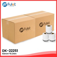 Compatible Brother Dk-22251 Continuous Thermal Label 100 Rolls Red and Black Printing