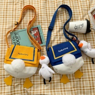 Canvas Bag Girl's Funny Duck Bag Korean Version Fashionable Cute All-Match Shoulder Bag Crossbody Ba