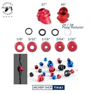 Archery Peep sight kit with 5 Apertures and 3 clarifier Lens Topoint