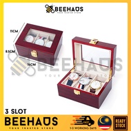BEEHAUS Premium Quality Wooden Watch Box Watch Slot Case Storage Box Watch Display Box 2/3/5/6/10/12