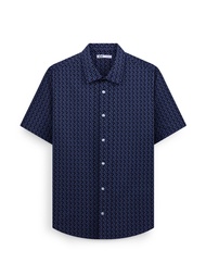 AIIZ (เอ ทู แซด) - AIIZ เสื้อเชิ้ตแขนสั้นลายพิมพ์กราฟิก AIIZ Mens Graphic Printed Short Sleeve Shirt