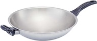 Zebra Stainless Steel 3 PLY Chinese Wok With Handle 34CM