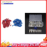 260Pcs 16-14 AWG Red Blue Wire Connector Insulated Fork Terminal Lugs Battery Terminals Set Wire Ter