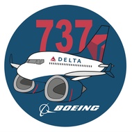 RBF DELTA 737 7CM STICKER S-C-737-DL