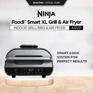 Pemproses Makanan Universal Ninja Foodi XL Smart Grill dan Air Fryer dengan Digital Probe, Ninja Gri