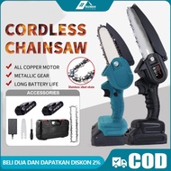 Gergaji Baterai 198V Gergaji Listrik Gergaji Mesin Mini Chainsaw Mini