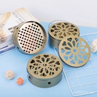 Creative Home Handheld Mosquito Coil Holder with Lid Iron Art Sandalwood Stand Fireproof Anti-Kick M