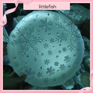 [Littlefish] Christmas Plate
33cm Glass Plate Western Tableware Household Christmas Silver Snowflake