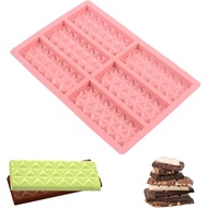 Dubai Chocolate Mold Chocolate Bar Mold Rectangular Silicone Mold Food Grade Silicone Non-Stick Choc