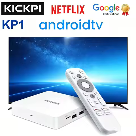 KICKPI KP1 TV Box Amlogic S905Y4 Google Certified Netflix 4K Android TV 14 Media Player 2G32G Suppor