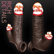 Imitation hollow penis sleeve, extended spike sleeve, adult sex toy, one-piece penis sleeve