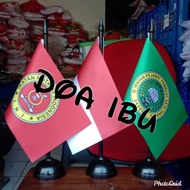 tiang kayu meja+bendera indonesia+notaris+ippat (1paket)
