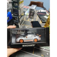[Orphan] 1/43 Mini Cut Minichamps Porsche Porsche 911 GT3 RS 997.1 Classic Metal Gray with Orange Sa
