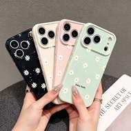 3D Love Heart Edge Daisy Flowers Liquid Silicone Casing For Realme 16T Note 70 60 C85 C53 C55 C21Y C