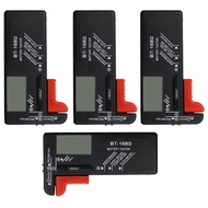 4 Pcs Battery Tester AA AAA Battery Capacity Indicator 18650 Lithium Battery Level Tester