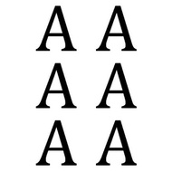 3 INCHES STICKER ALPHABET BIG LETTERS - STYLE 2 (A4 SIZE) PART 1 FOR BALLOON PLATE NUMBER BOBO BALLO