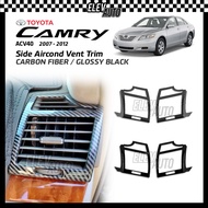 Toyota Camry ACV40 2007 - 2012 Side Aircond Vent Trim Carbon Fiber Interior Accessories 2008 2009 20