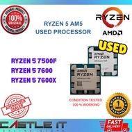 AMD Ryzen 5 7500F 7600 7600X AM5 Used Processor CPU Original Preowned Tested Chip