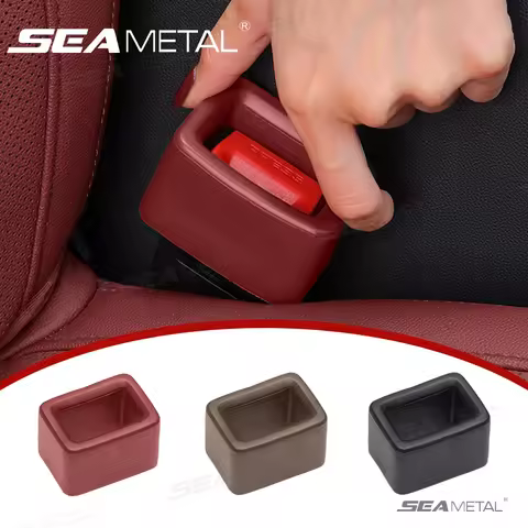 SEAMETAL Buckle Up Car Seatbelt Guard Seat Belt Holder Silicone Buckle Protective Cover Automobile S