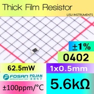 5.6k 0402 ±1% 62.5mW SMD Thick Film Resistor 5.8k FRC0402F5601TS FOJAN