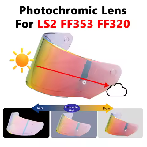 Photochromic Helmet Visor For LS2 FF320 FF353 Lens Shield UV Protection Windshield M-XXL Motorcycle 