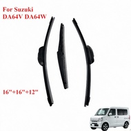 Suzuki DA64V DA64W Hybrid Front+Rear16+16+12"Wiper Japan Quality DA64V/DA64W Car Window wipers