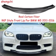 F10 M5 RKP Style Real Carbon Fiber Front Bumper Lip for BMW 5 Series M5 F10 Front Lip 2011-2016