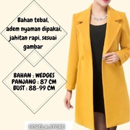 HITAM Blazer Women Long Black Korean Style Blazer Stradi T4K1 Blazer Women Plain Coat Blazer