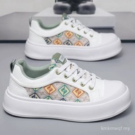 Men Breathable Shoes 2025 Board White Summer Thick Hundred Shoes Trendy Casual Sports Match Student 