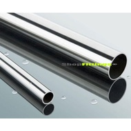 GANTUNGAN Round Pipe Stainless Steel Pipe Tube Wardrobe Rail Clothes Hanger 1 to 2 Inch 25mm to 50mm