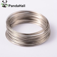 1Set Memory Wire for Bracelet Making Steel Platinum Color 65mm Wire : 0.5mm(24 Gauge) about 100 circ