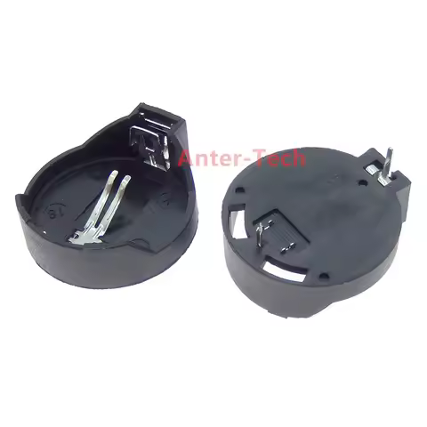 5PCS 3V CR2032 CR2025 CR2016 Coin Cell Battery Holder Case Black Coin Cell Button Socket Holder Case