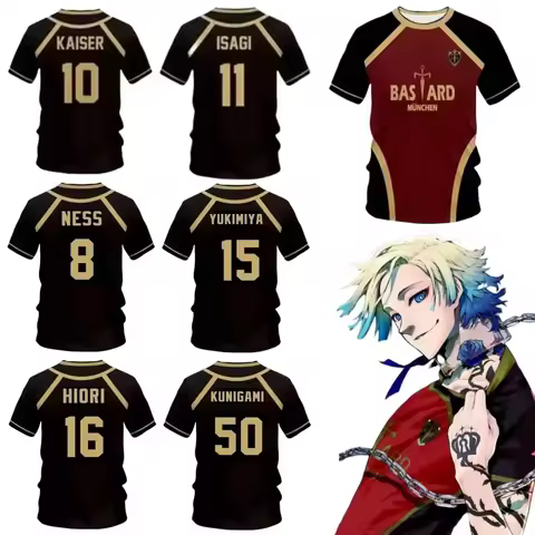 Anime Michael Kaiser Isagi Cosplay Costumes Bastard Munchen Yukimiya Reo Ness Hiori Football Jersey 