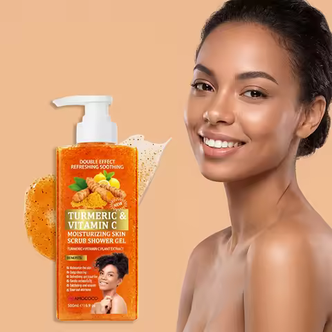 Vitamin C Brightening Body Wash Exfoliating Shower Gel Aloe Vera Moisturizing Skin Polish Gentle Dee