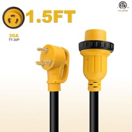 YSD RV Adapter Cord with Locking Connector, 30Amp to 30Amp & ETL Listed, NEMA TT-30P to L5-30R RV Ad