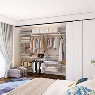 Medas Metal Wardrobe Step-in Cloakroom Wall-laying Wardrobe Open Wardrobe Wall-hanging Wardrobe Stor
