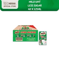 [Carton] MILO UHT Less Sugar Chocolate Malt Packet Drink (4 x 125ml)