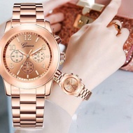 ۩Geneva Ladies Stainless Steel Quartz Wrist Watch