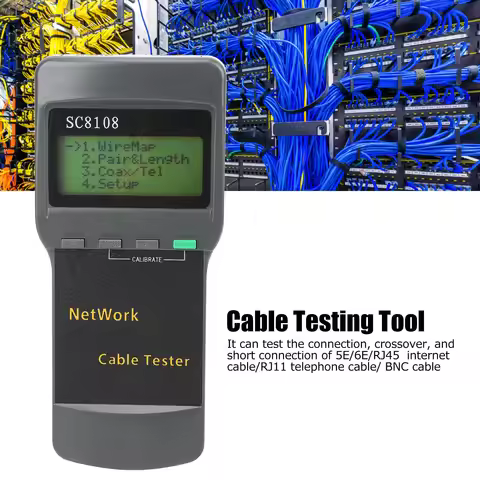 SC‑8108 Internet Cable Checker RJ45 Internet Continuity Tester for Telecommunication Projects Wire L