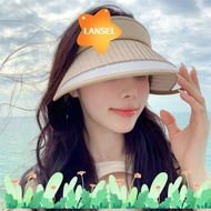 LANSEL Bucket Hat Summer Panama Hat UV Protection Wide Brim Sunshade Hat