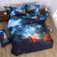 Hipster 3D Galaxy Bedding Set Universe Outer Space Themed Galaxy Print Bedlinen Bed sheet Twin Queen