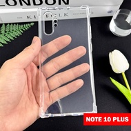 Samsung Note 10 Plus, Note 9, Note 8 Silicone Case, Transparent Cover, 4 Edges Shockproof, camera Protection Bezel