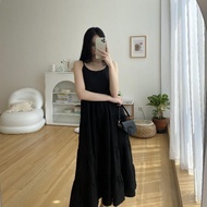 Sava Flowy Dress - Dress Wanita Midi - Casual Dress - Dress Korean